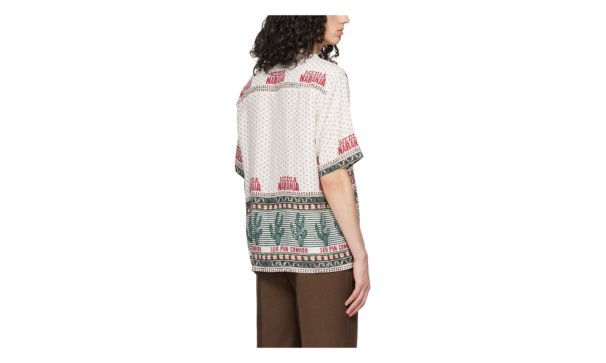 Media Naranja Open Collar Shirts "Beige" 963547