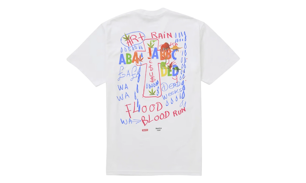 Martine Rose Lee Scratch Perry T-Shirt "FW24 - White" SU27241