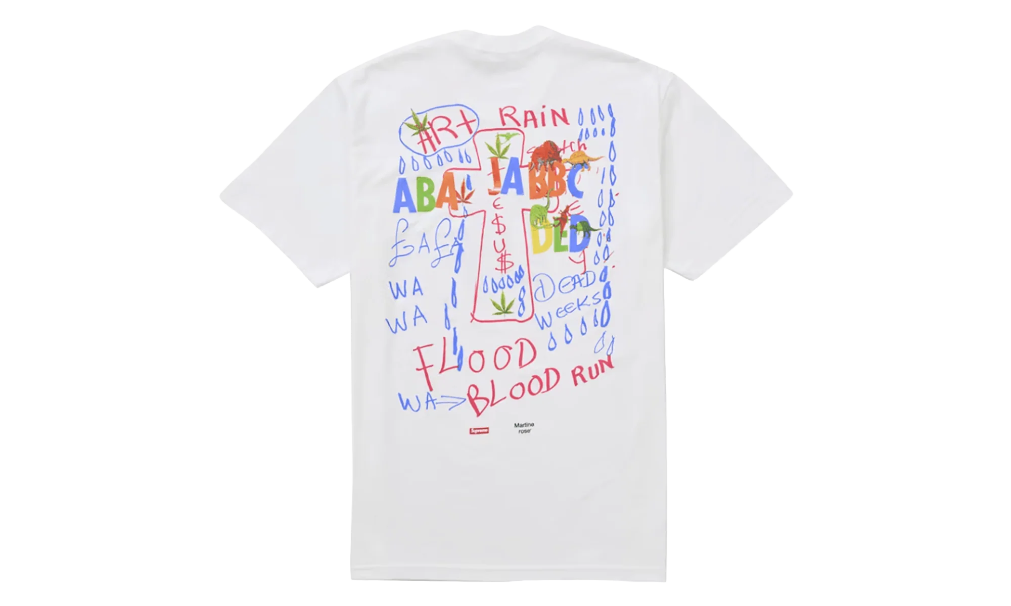 Martine Rose Lee Scratch Perry T-Shirt "FW24 - White" SU27241