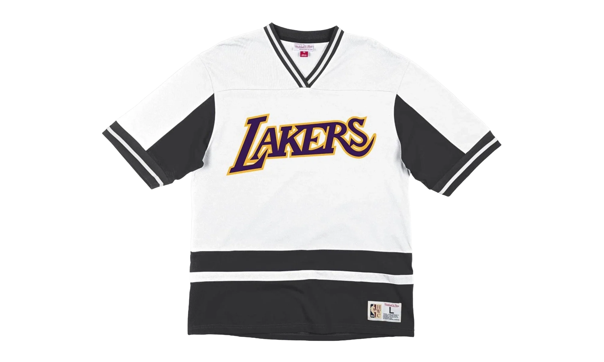 NBA Final Seconds V-Neck "Los Angeles Lakers - Black / White" VNECAJ19019 A LALBKWH