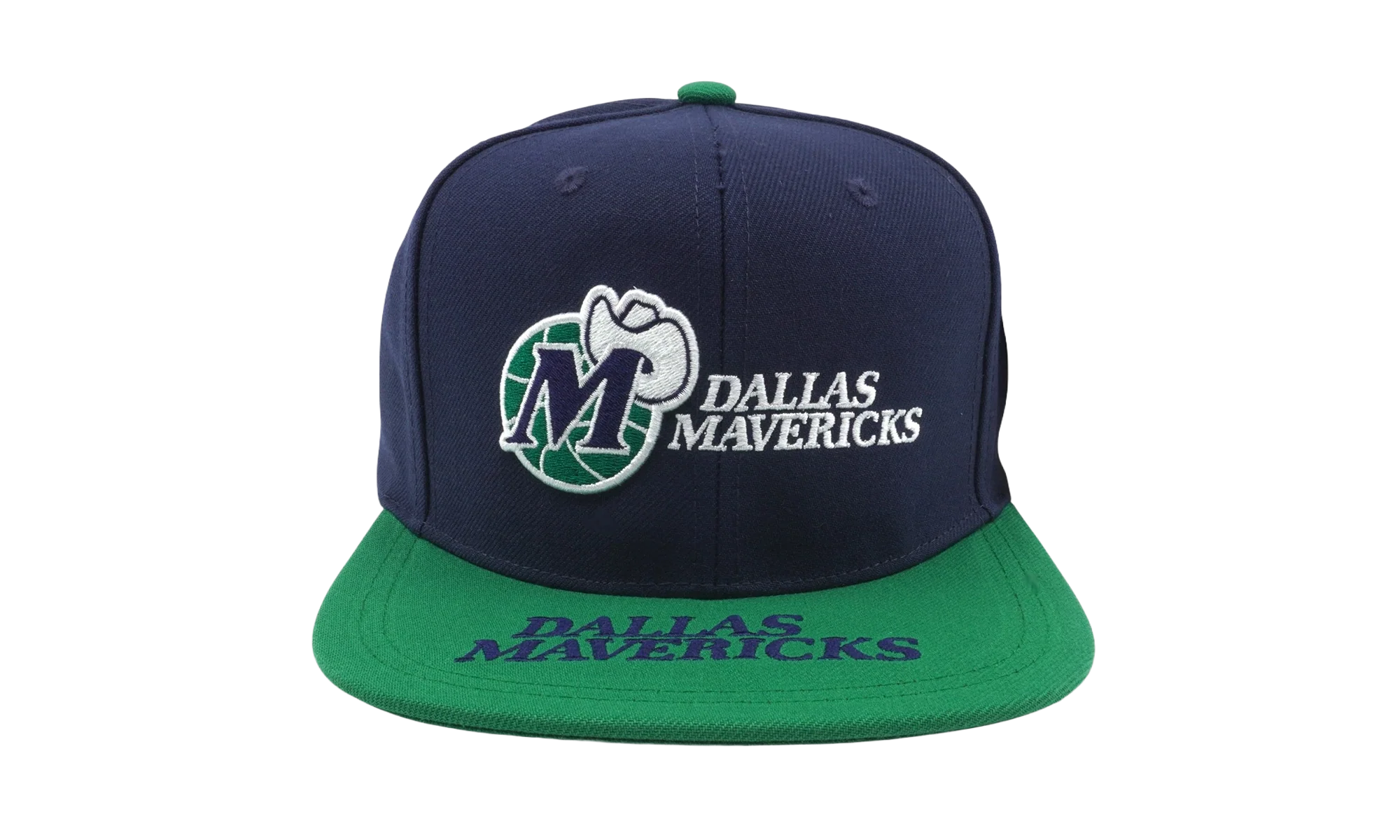 NBA Hardwood Classics Logo Bill Snapback Cap "Dallas Mavericks - Blue / Green" HHSS4528 DMAYYPPPBLGN