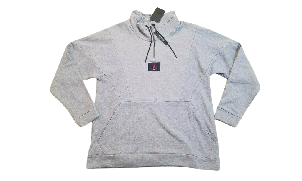 Jordan Jumpman Flight Loop 1/4 Zip Pullover Sweater "Grey / Black" AV2292 091