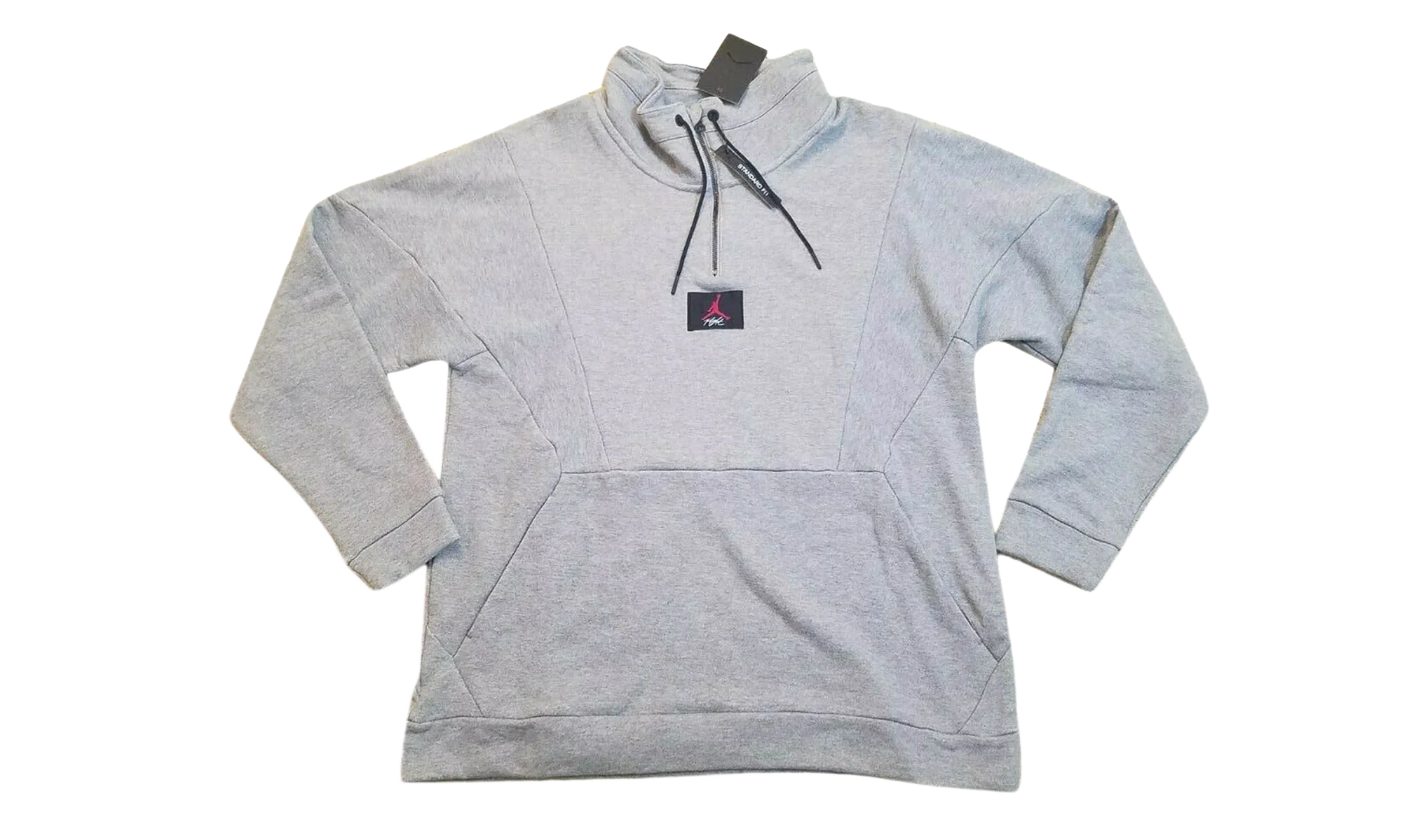 Jordan Jumpman Flight Loop 1/4 Zip Pullover Sweater "Grey / Black" AV2292 091