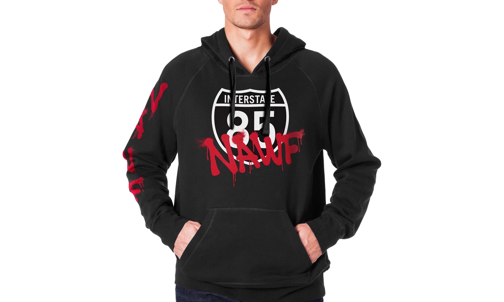 I-85 NAWF Fleece Pullover Hoodie "Offset - Black" 12572011