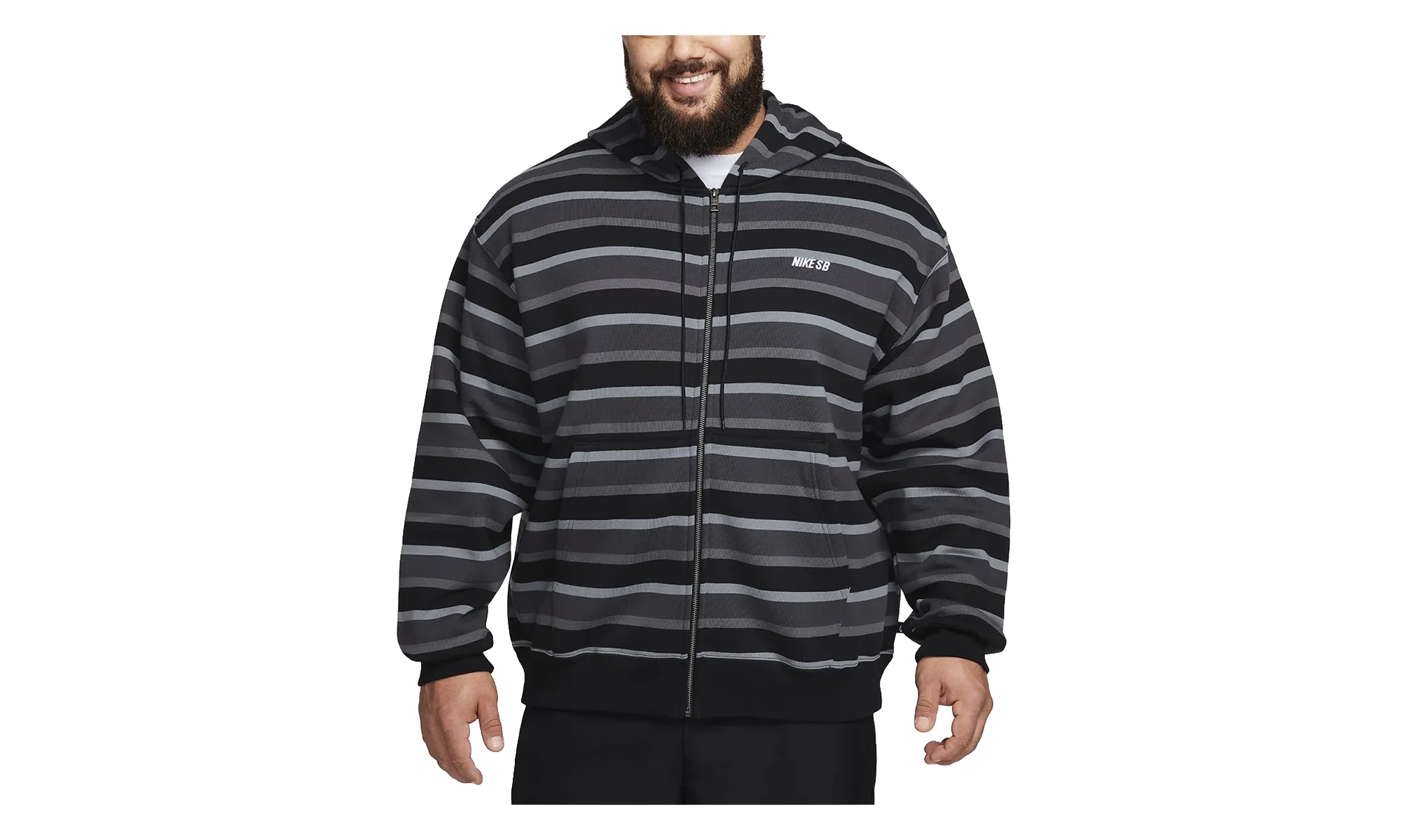 SB Full Zip Fleece Skate Hoodie "Cool Grey / Anthracite / White" FN2512 065