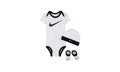 Baby Bodysuit, Hat and Booties 3-PC Box Set "White / Black" MN0072 001