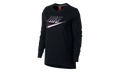 Foil Swoosh Logo Long Sleeve T-Shirt WMNS"Black/ Purple" 874120 010