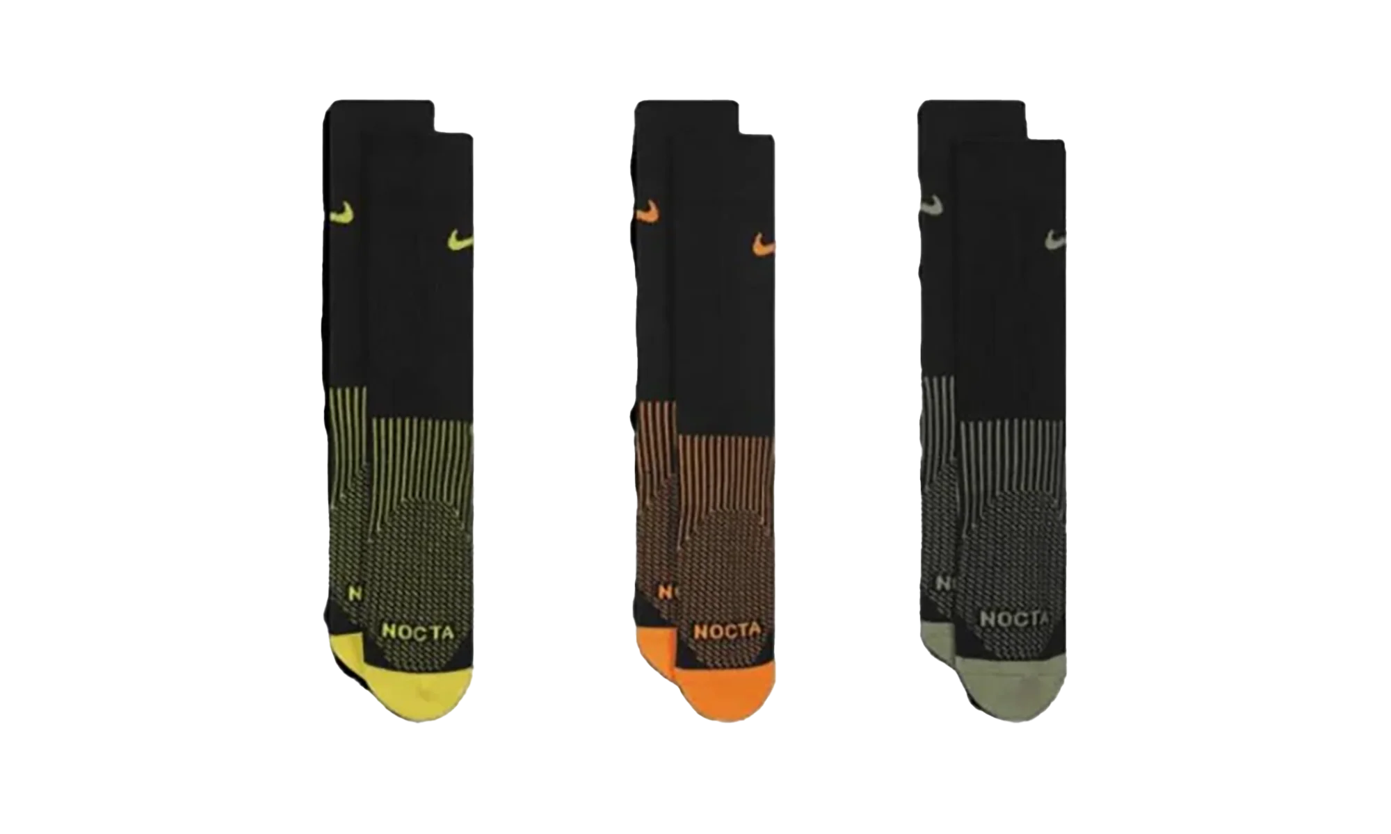 RUNNING CREW SOCKS 3-PACK "Black/Olive/Orange/Yellow" DD9240 909