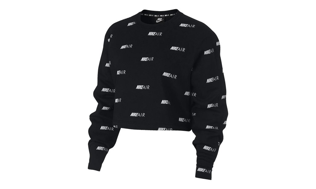 Printed Fleece Crew Sweatshirt WMNS "Black" BV9006 010