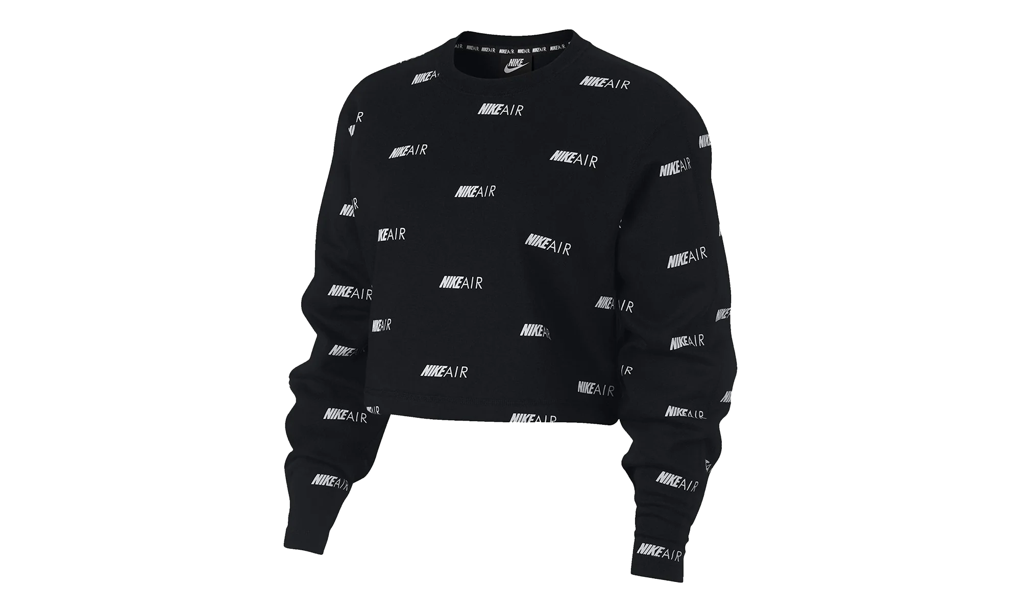 Printed Fleece Crew Sweatshirt WMNS "Black" BV9006 010