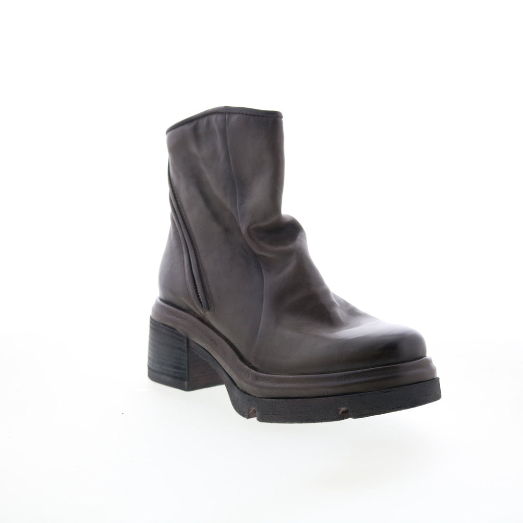 Edgar Womens Brown Leather Zipper Casual Dress Boots