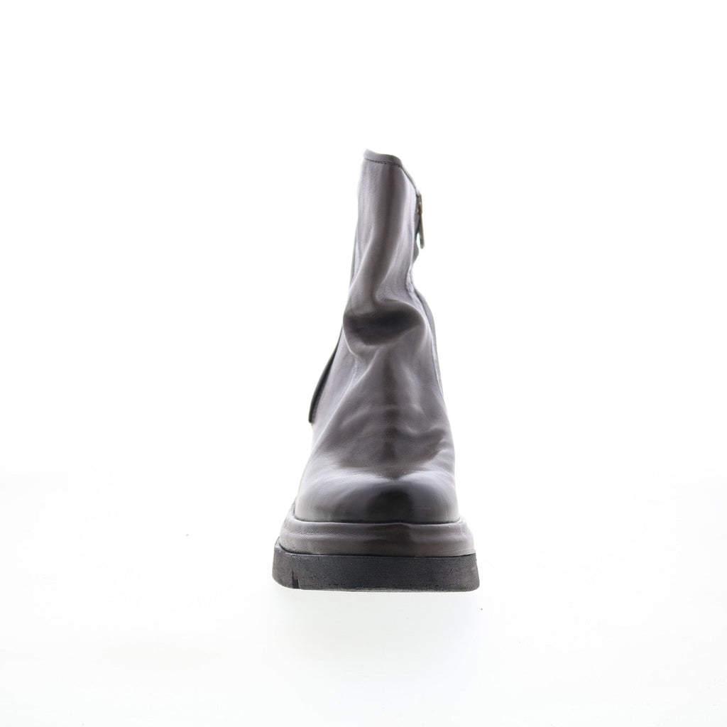 Edgar Womens Brown Leather Zipper Casual Dress Boots