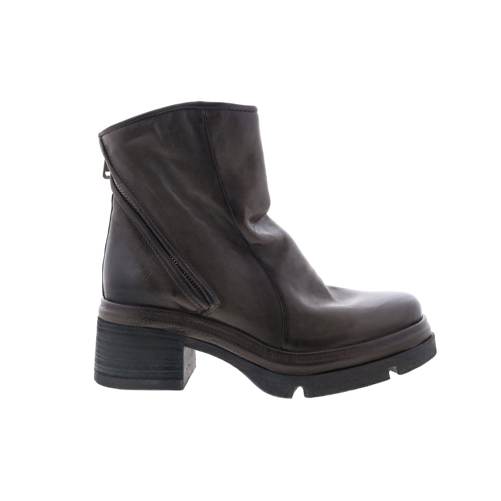 Edgar Womens Brown Leather Zipper Casual Dress Boots