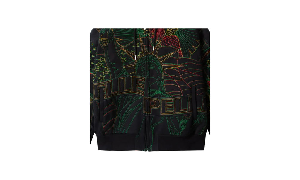 Monument Zip Up Hoodie "Pelle Pelle - Black" JLM8E92Q