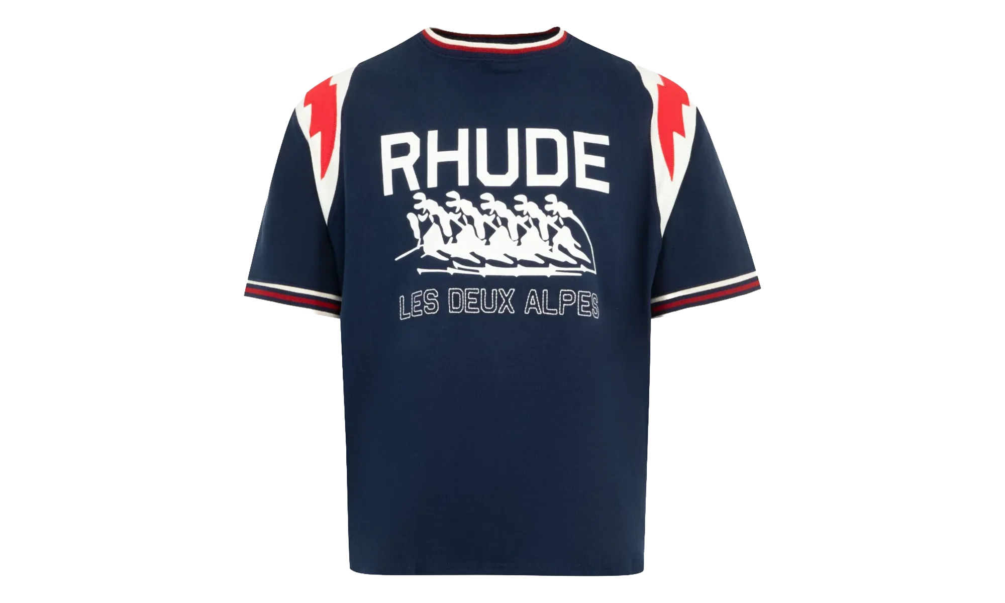 Lighting Ringer Tee "Navy / Off White / Red" RHPF24TT190122309
