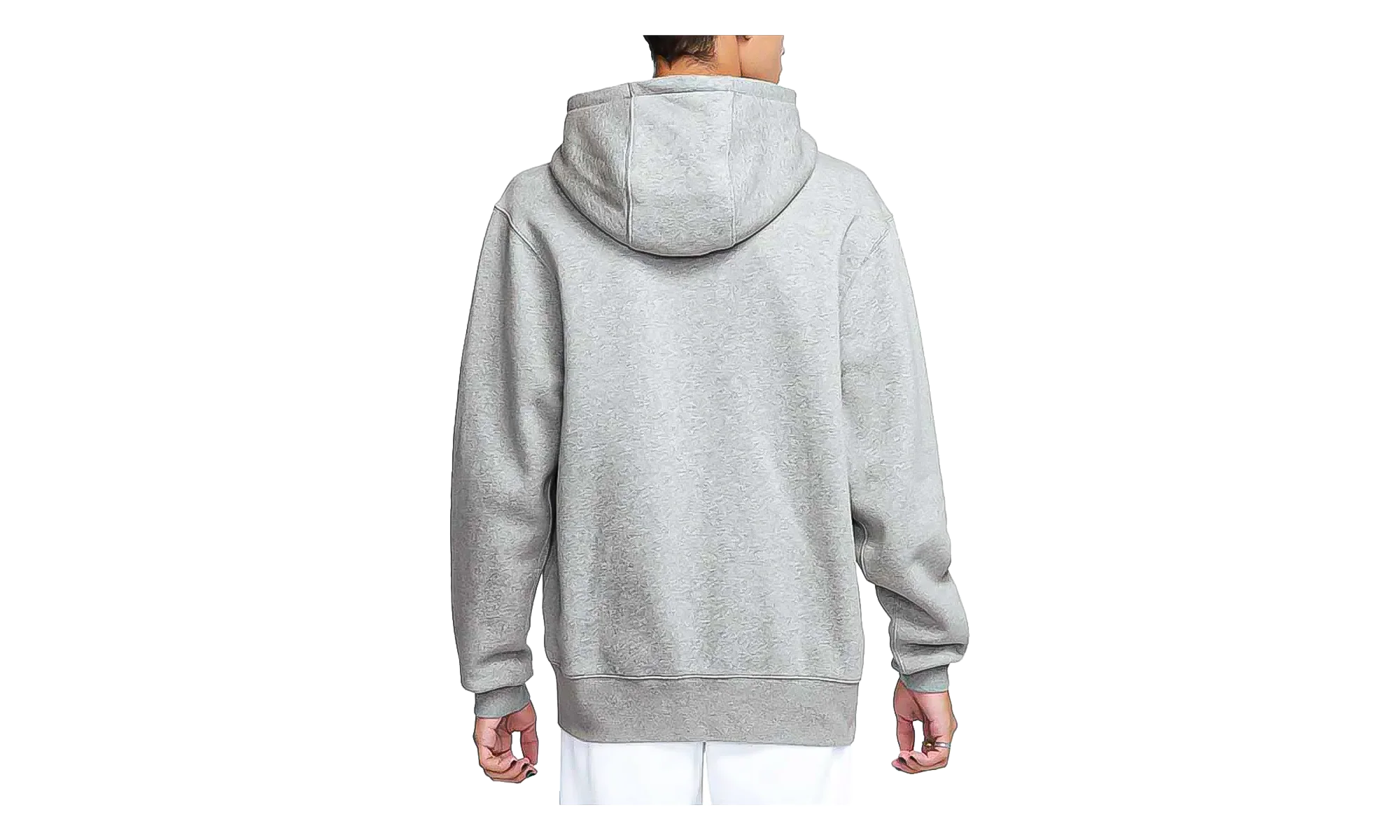Club Full-Zip Fleece Hoodie "Dark Grey Heather /Light Smoke Grey / White" FN3861 063