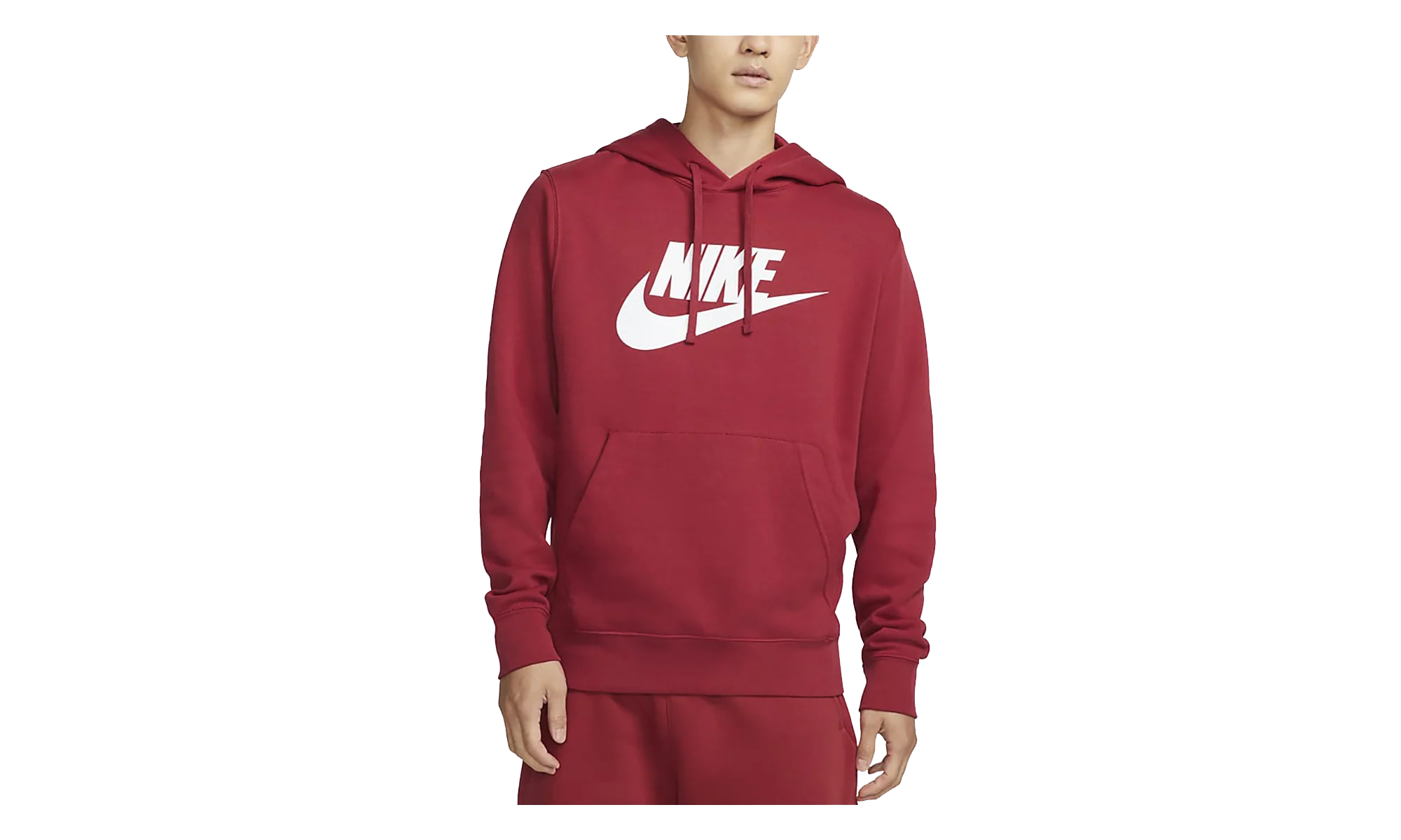 Sportswear Club Fleece Hoodie "University Red / White" BV2973 657