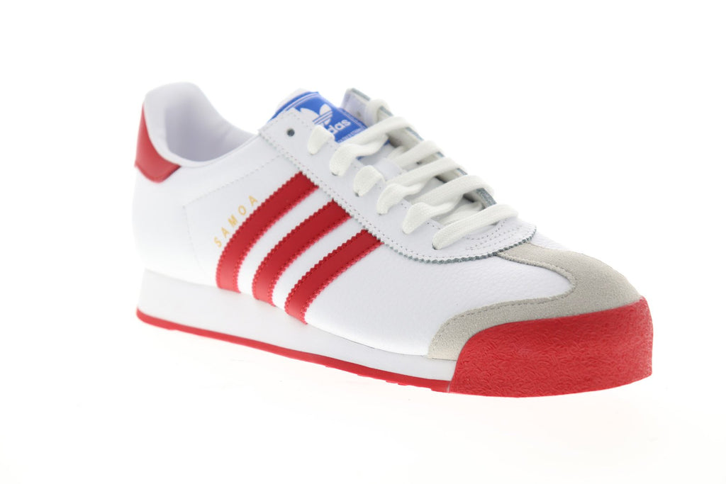 Samoa EG3001 Mens White Suede Originals Lace Up Lifestyle Sneakers Shoes