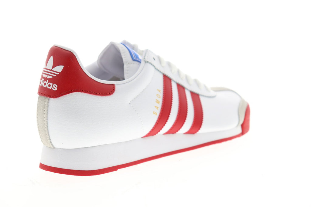 Samoa EG3001 Mens White Suede Originals Lace Up Lifestyle Sneakers Shoes