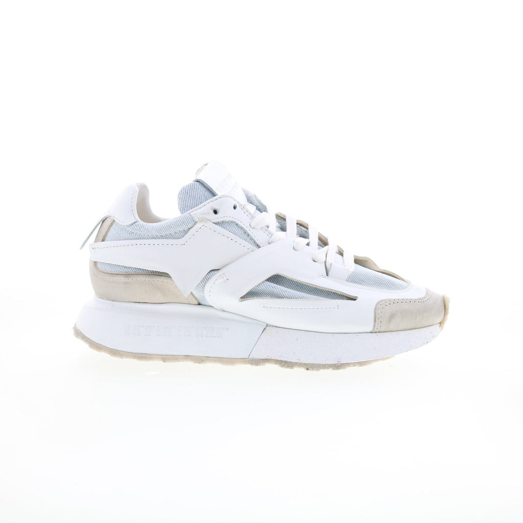 Evander Womens White Synthetic Lace Up Lifestyle Sneakers Shoes