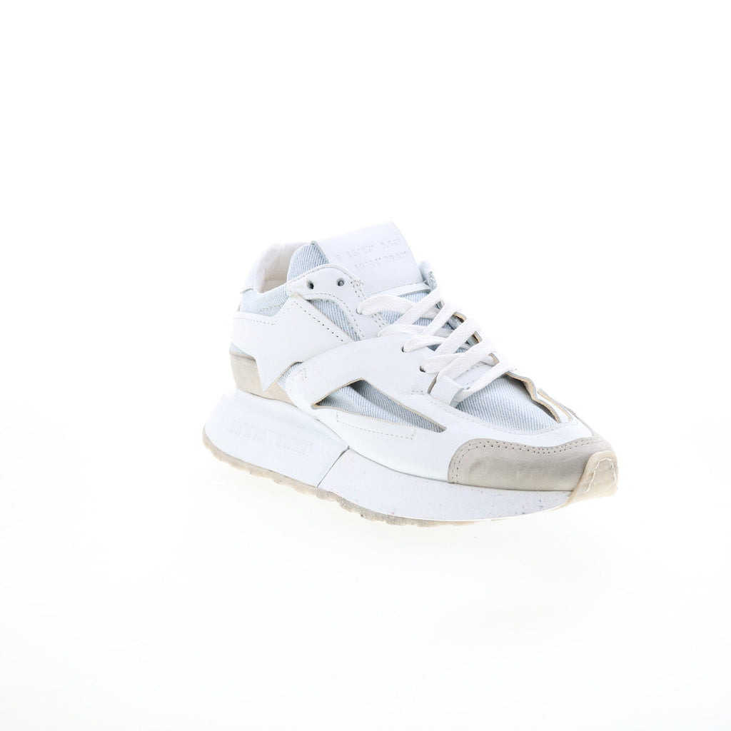 Evander Womens White Synthetic Lace Up Lifestyle Sneakers Shoes