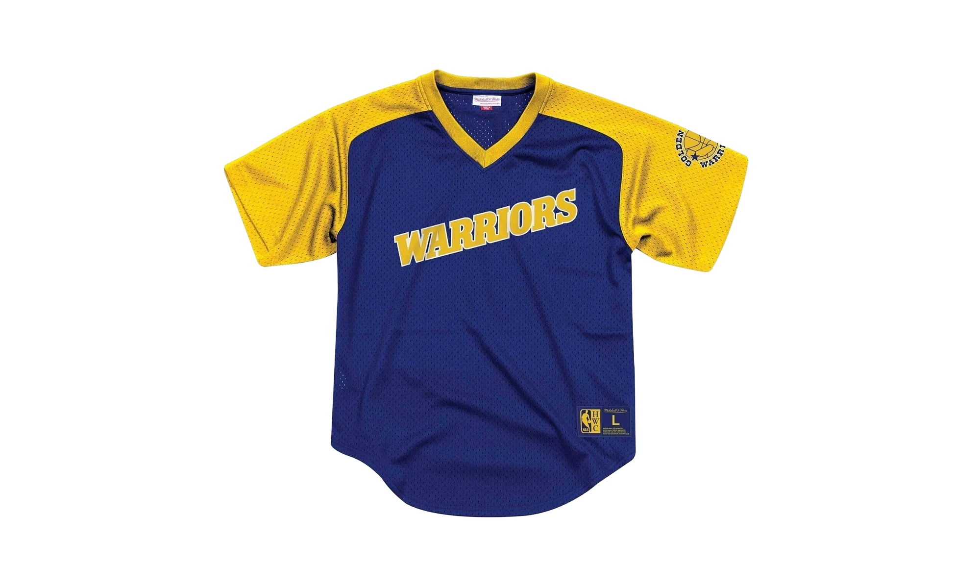 NBA Final Seconds Mesh V-Neck Shirt "Golden State Warriors - Blue" BA87OQ GSW B JXY