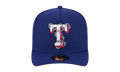 59FIFTY Texas Rangers Fence A-Frame Fitted Hat "Blue" 60693493