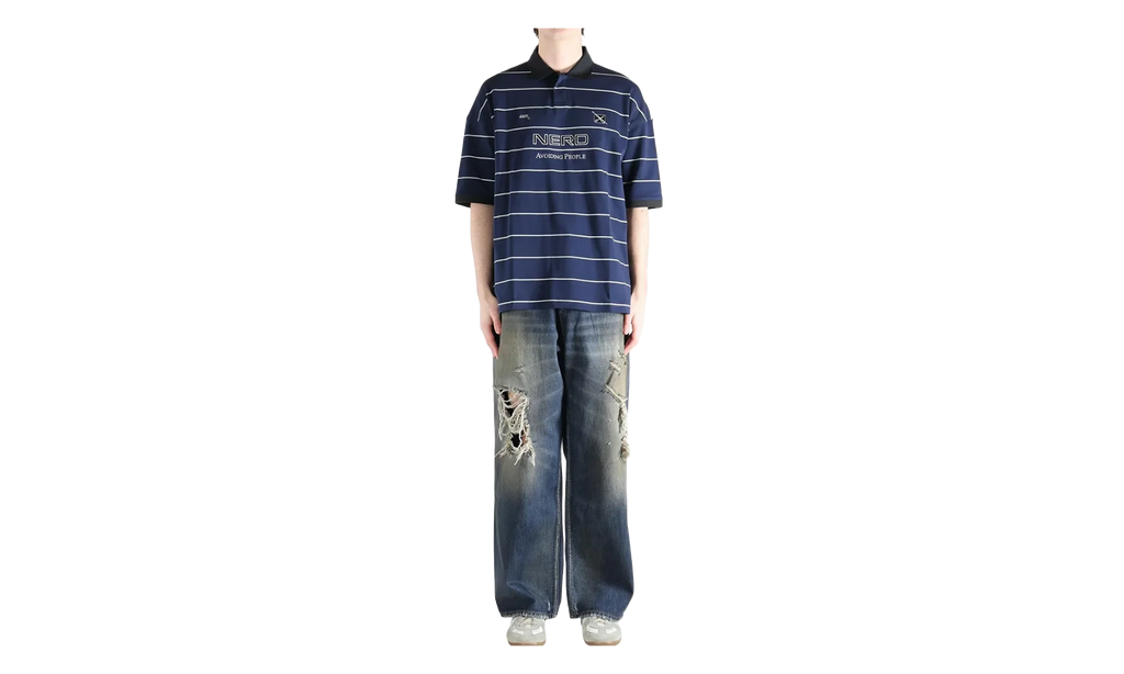 Nerd Polo "Navy/White Stripes" ME76PO205N NAVY