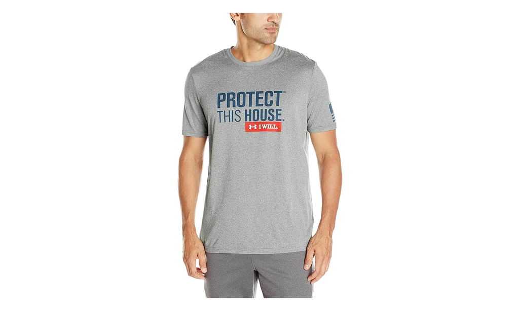 Protect This House Tech T-Shirt "True Grey Heather" 1285722 026