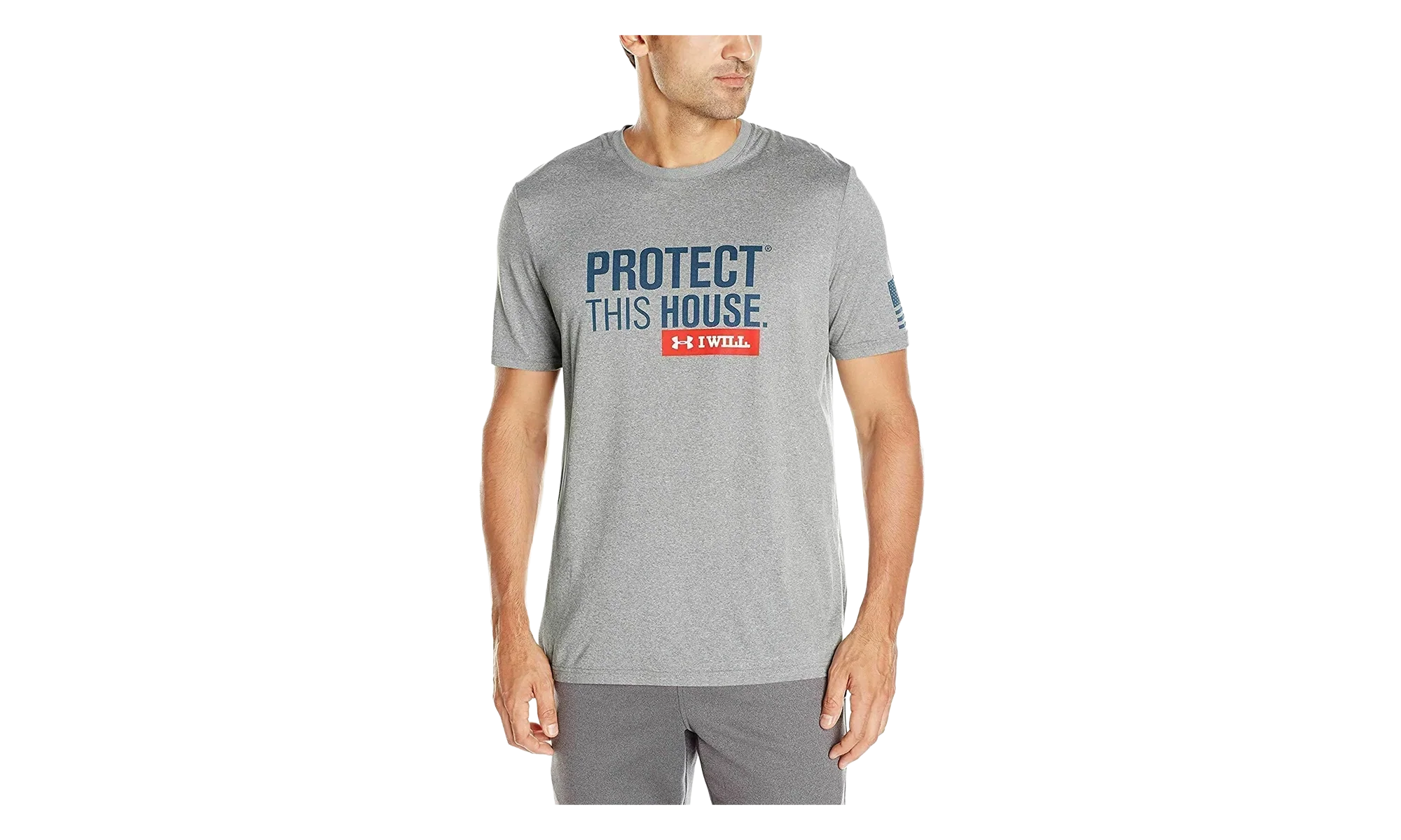 Protect This House Tech T-Shirt "True Grey Heather" 1285722 026