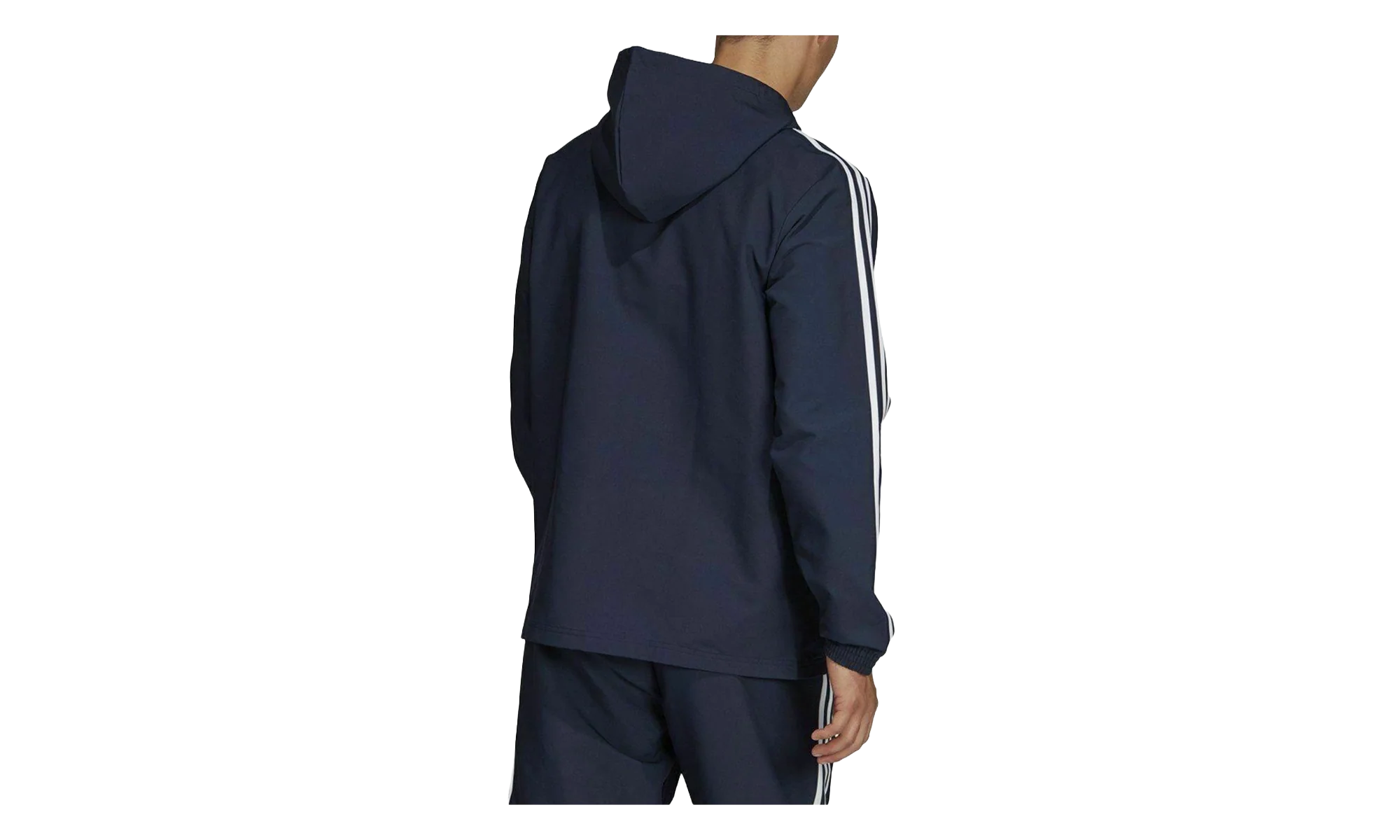Essentials 3-Stripes Woven Windbreaker Jacket "Navy Blue" DU0461