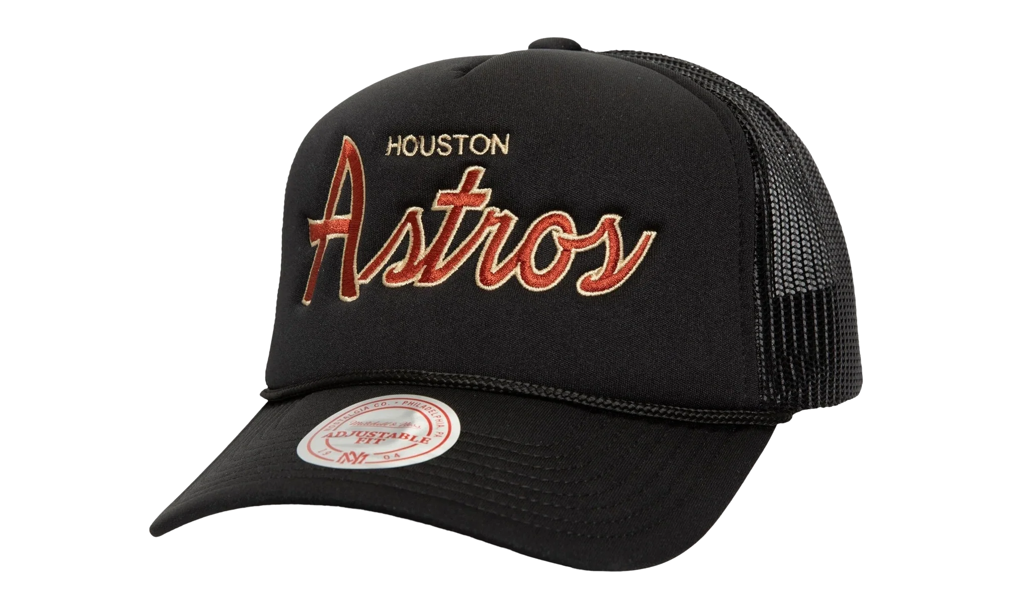 MLB Cooperstown Script Trucker Cap "Houston Astros - Black" HT8216 HASBLCK