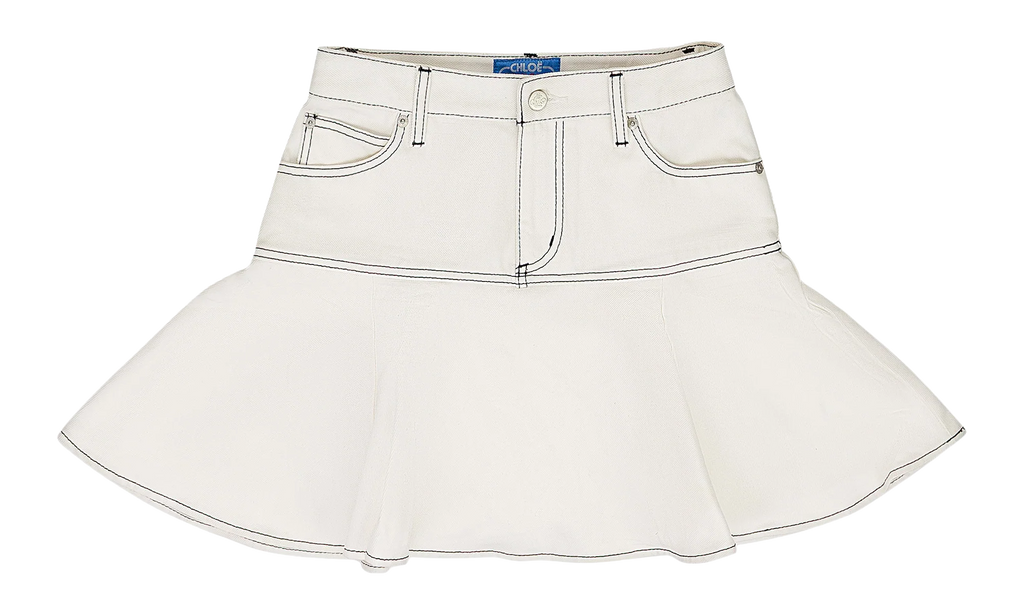 Flared Denim Skirt WMNS "White" 95 CSO 0005