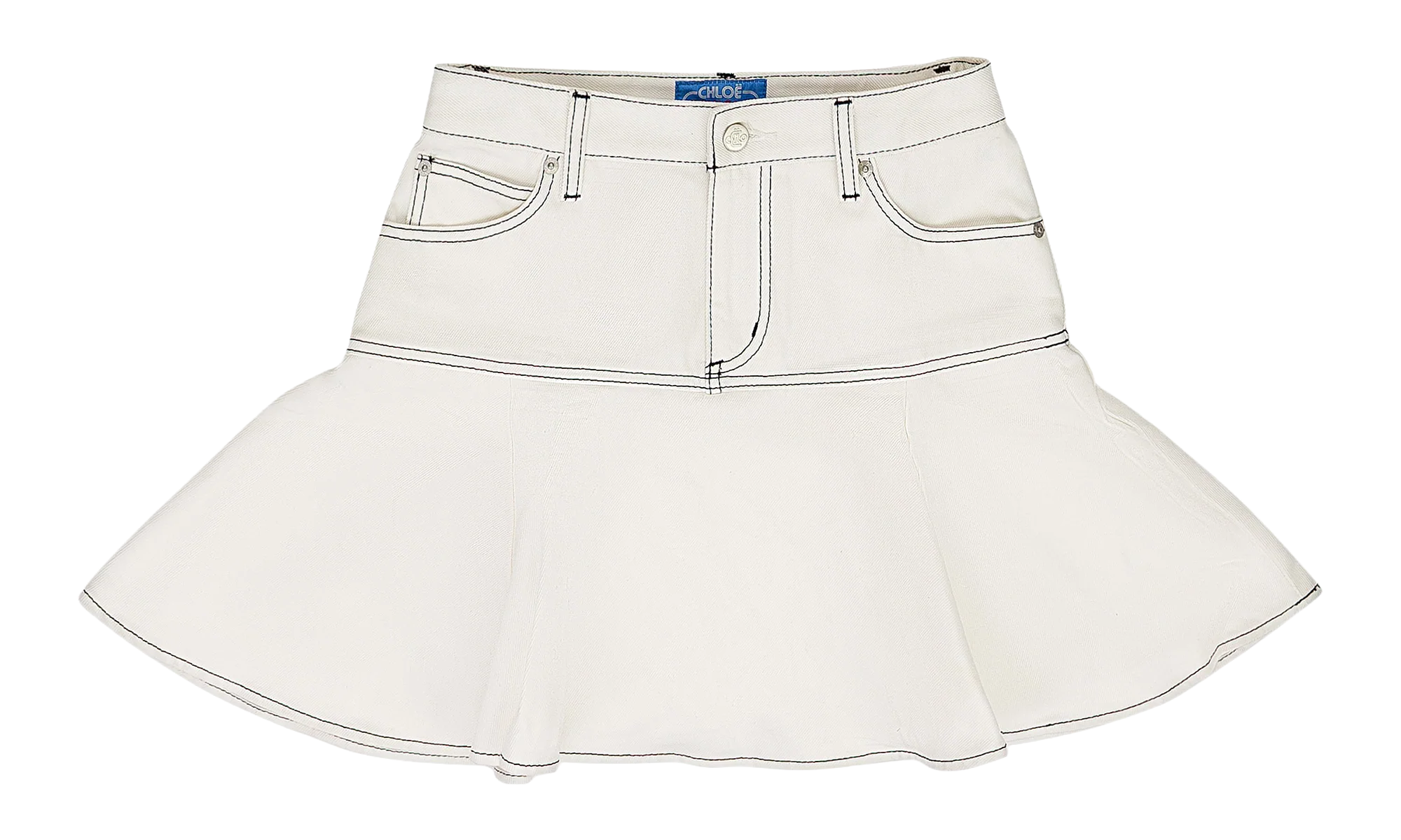 Flared Denim Skirt WMNS "White" 95 CSO 0005
