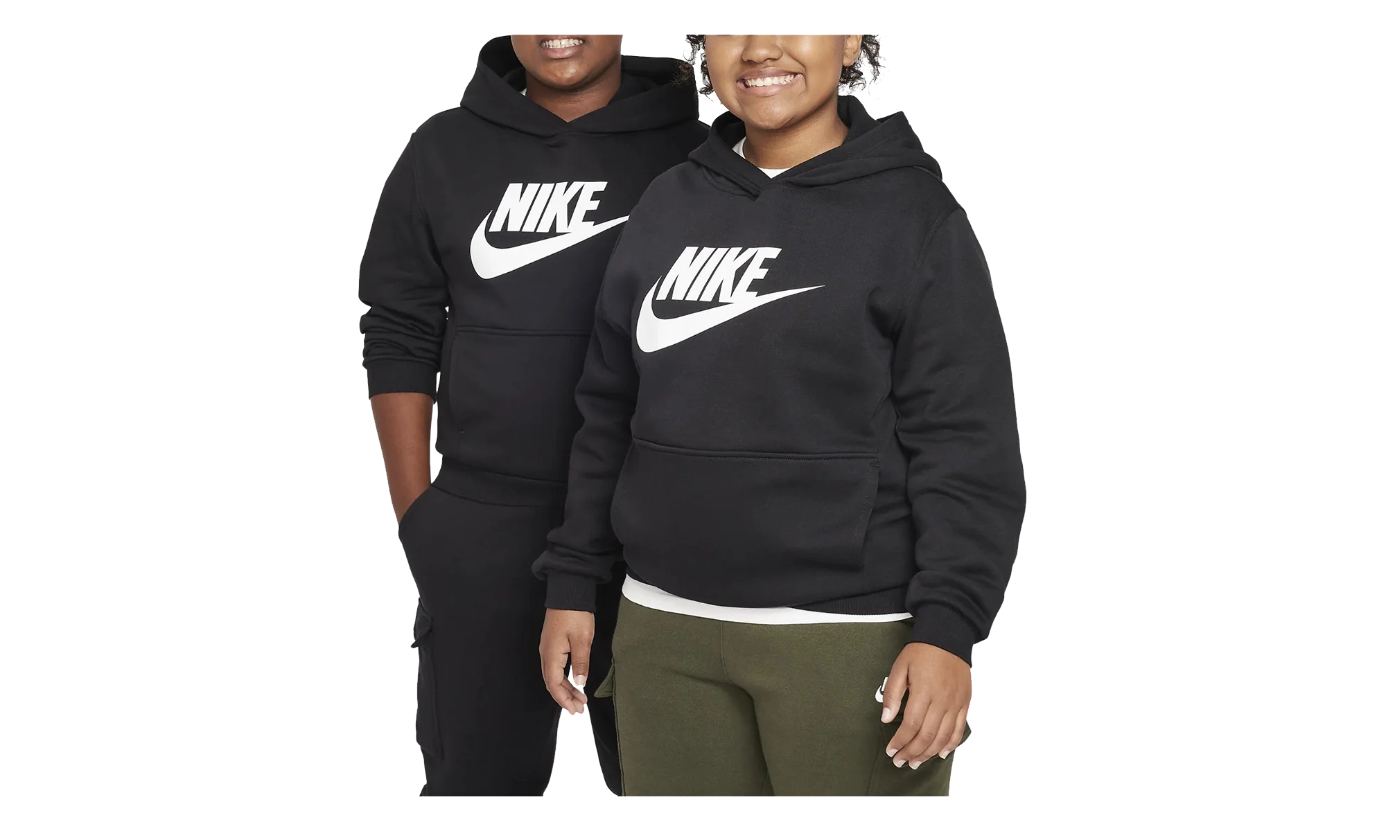 Sportswear Club Fleece Hoodie GS "Polar Black / White" FD2989