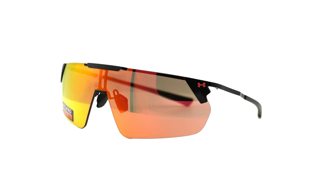 Litewire Shield Sunglasses "Rose Brown Beta Red Mirror - Satin Black" 8600135 010153
