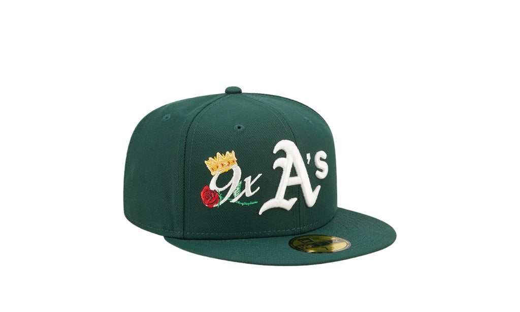 59Fifty MLB Oakland Athletics Crown 9X Champs Fitted Hat "Green" 60243482