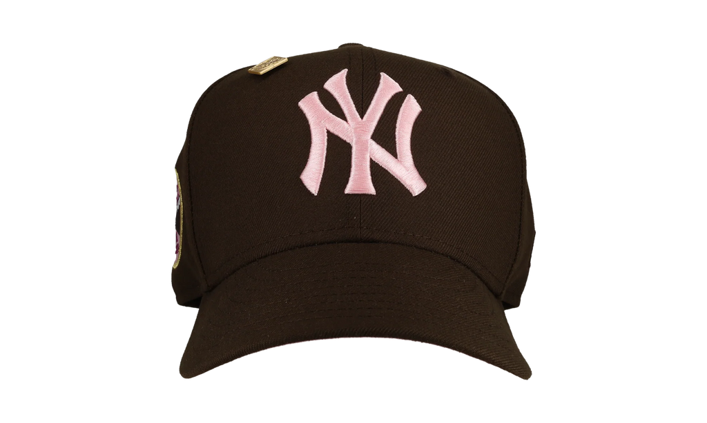 59FIFTY New York Yankees 50th Anniversary No Bad Brims Fitted Hat "Brown / Pink" NE274