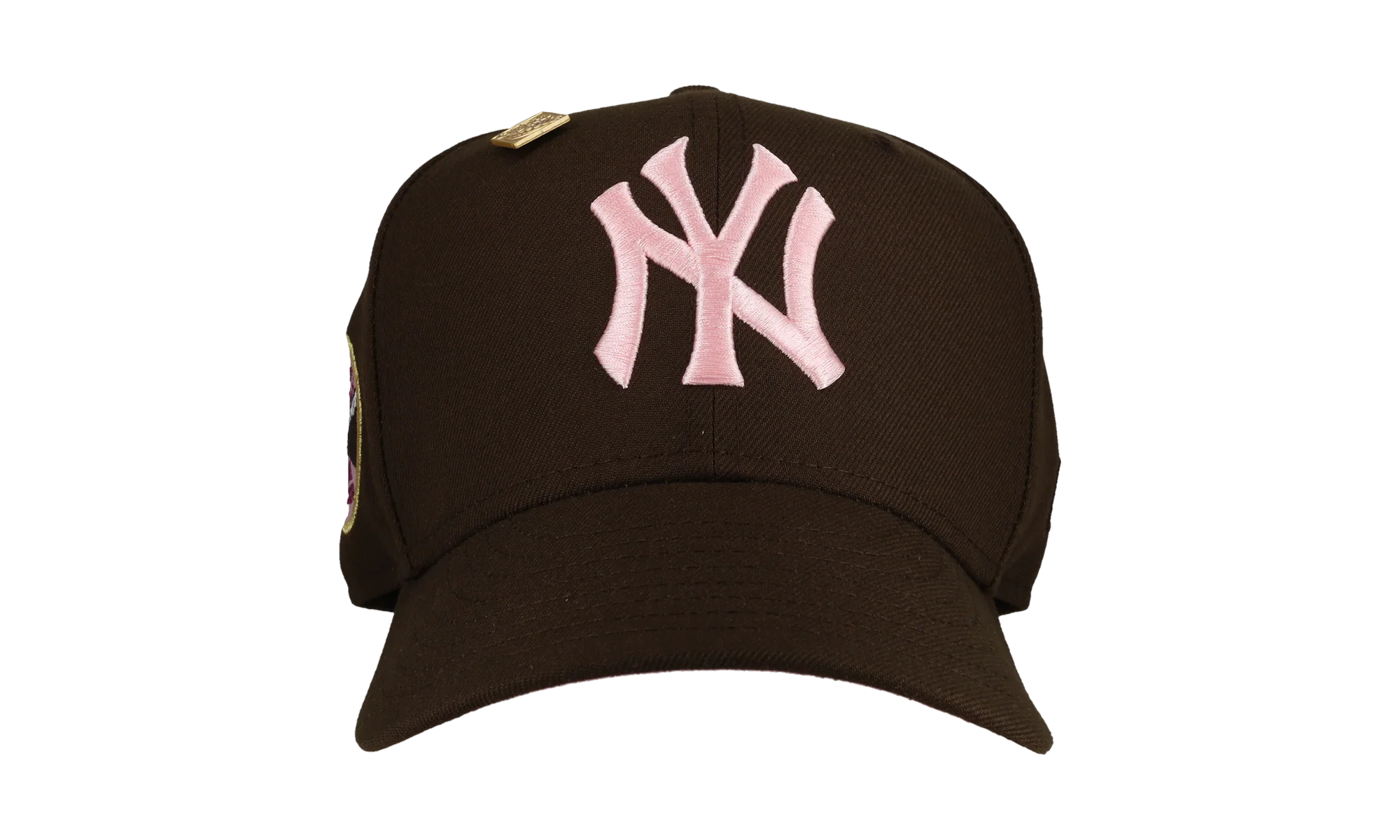 59FIFTY New York Yankees 50th Anniversary No Bad Brims Fitted Hat "Brown / Pink" NE274