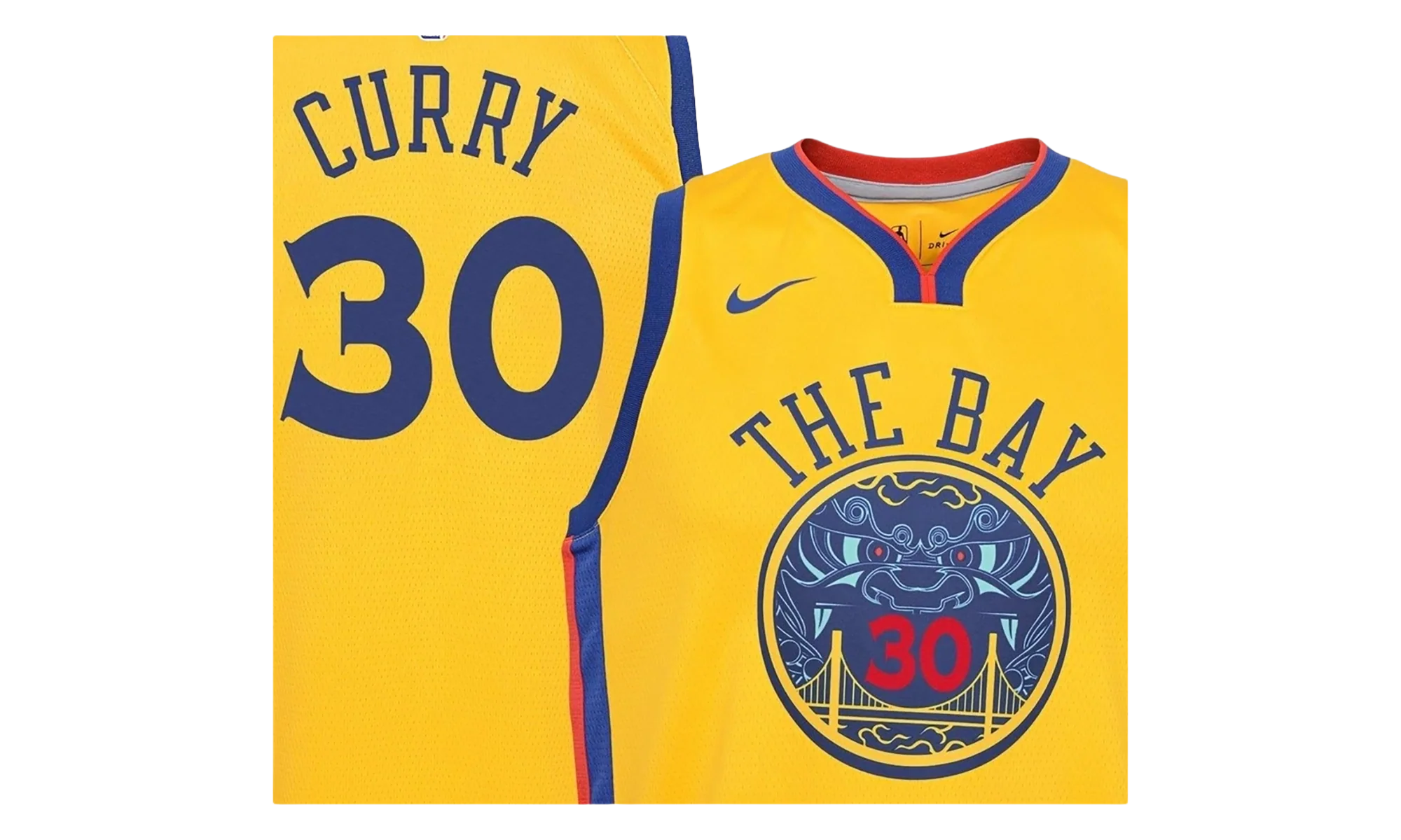 NBA Golden State Warriors Chinese Heritage Jersey "Stephen Curry - Yellow" 9Z2B7BY1P CURRY