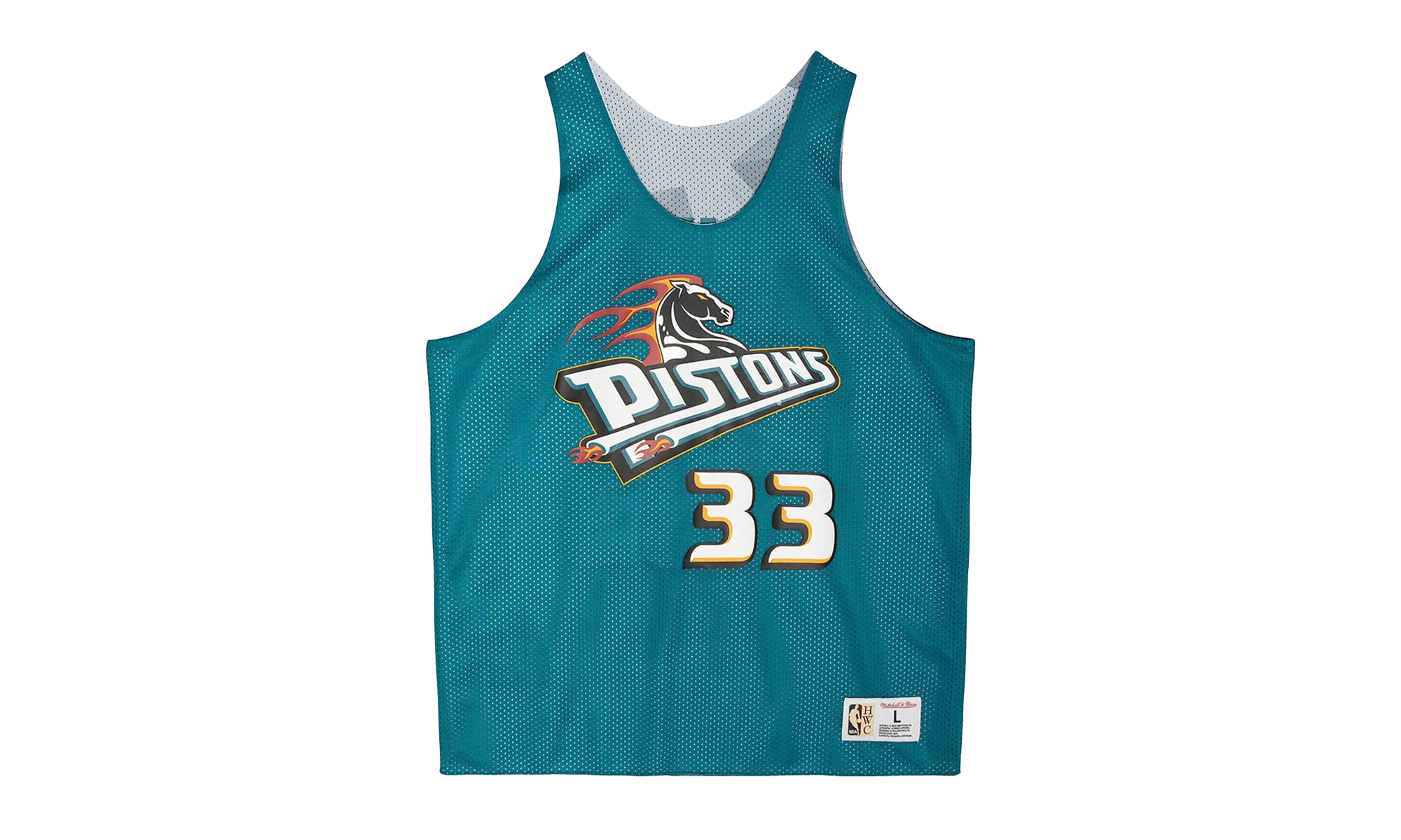 NBA Reversible Mesh Tank "Pistons Grant Hill" TMTK3208-DPIYYGHITEAL_S