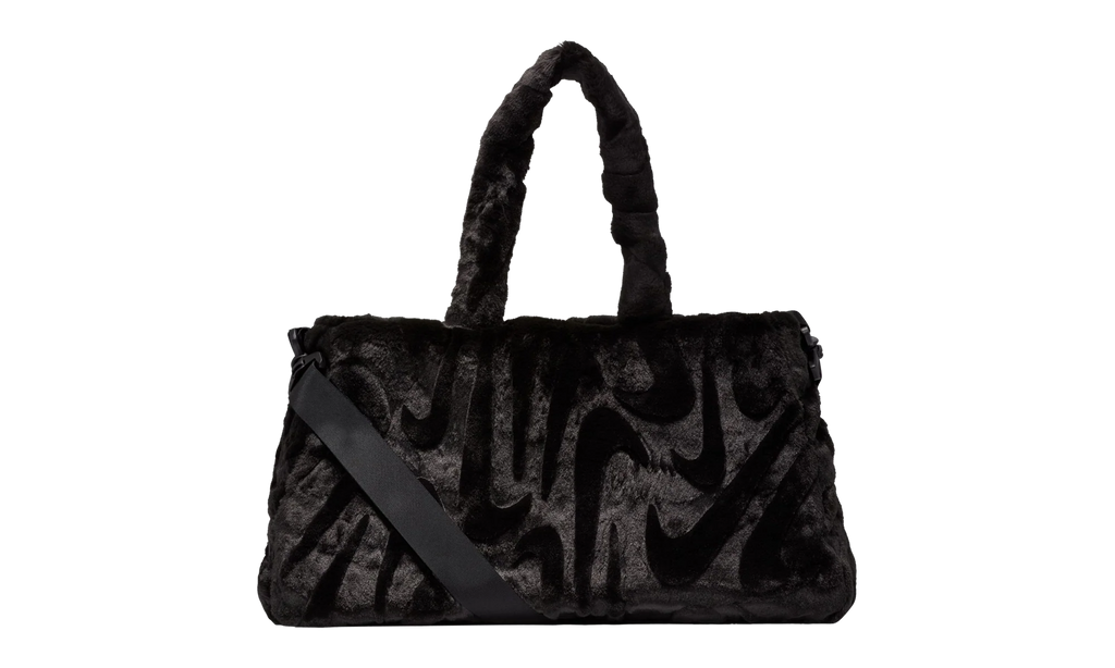Sportswear Faux Fur Tote (10L) "Black / Black / Metallic Silver" FZ1323 010