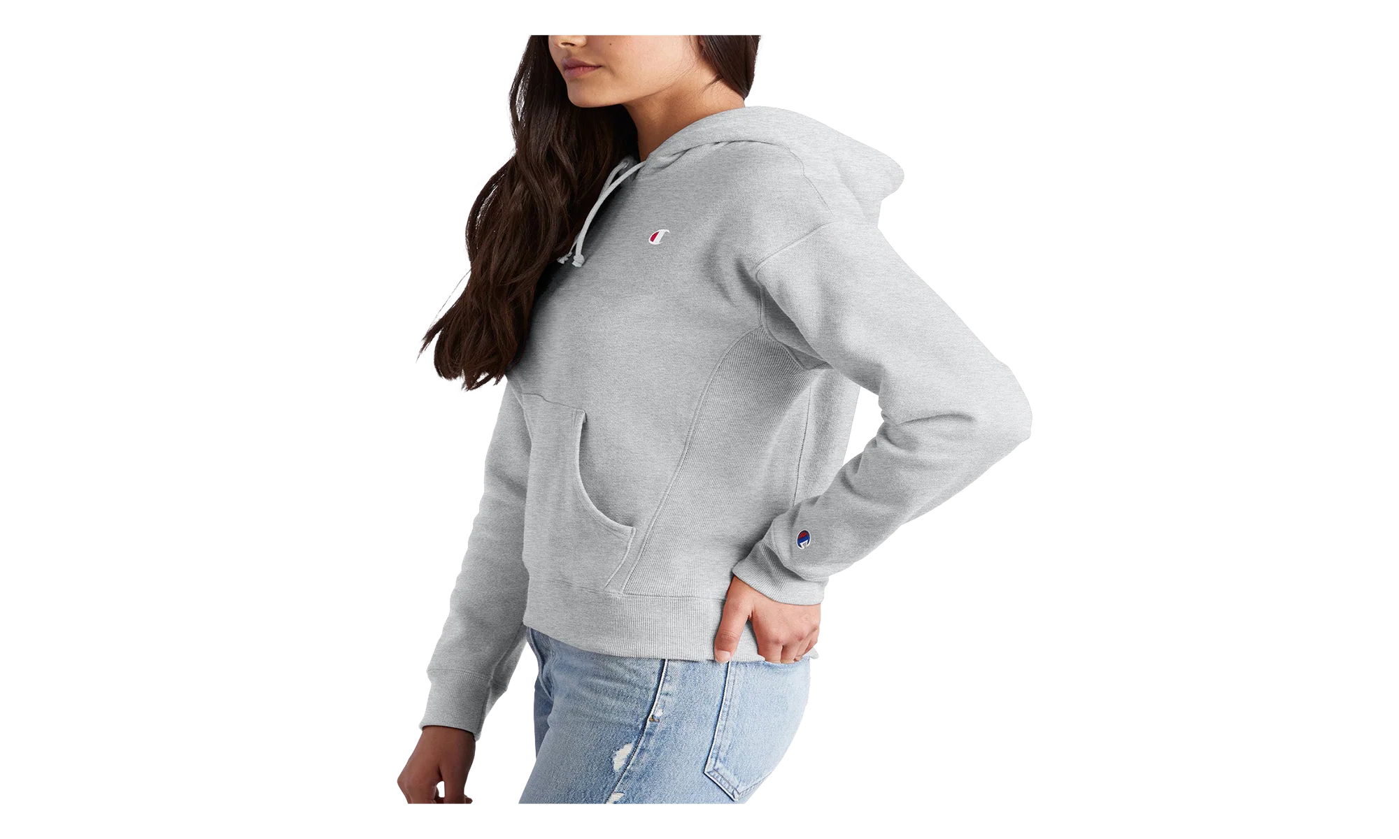 Reverse Weave Fleece Pullover Hoodie WMNS "Oxford Grey" GF757 806