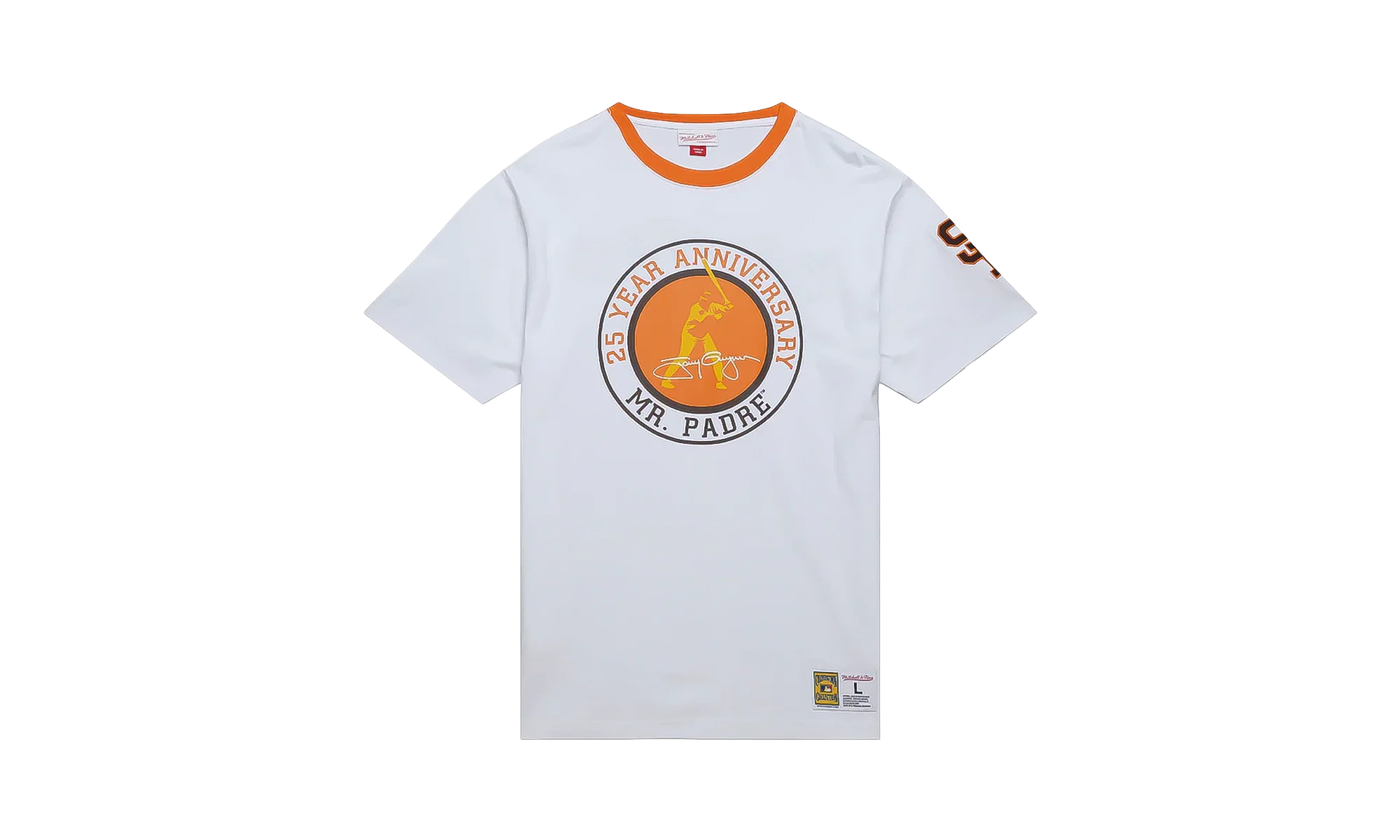 MLB Legends Ringer Tony Gwynn Short Sleeve T-Shirt "San Diego Padres - Brown" FC8197 SDPWHIT