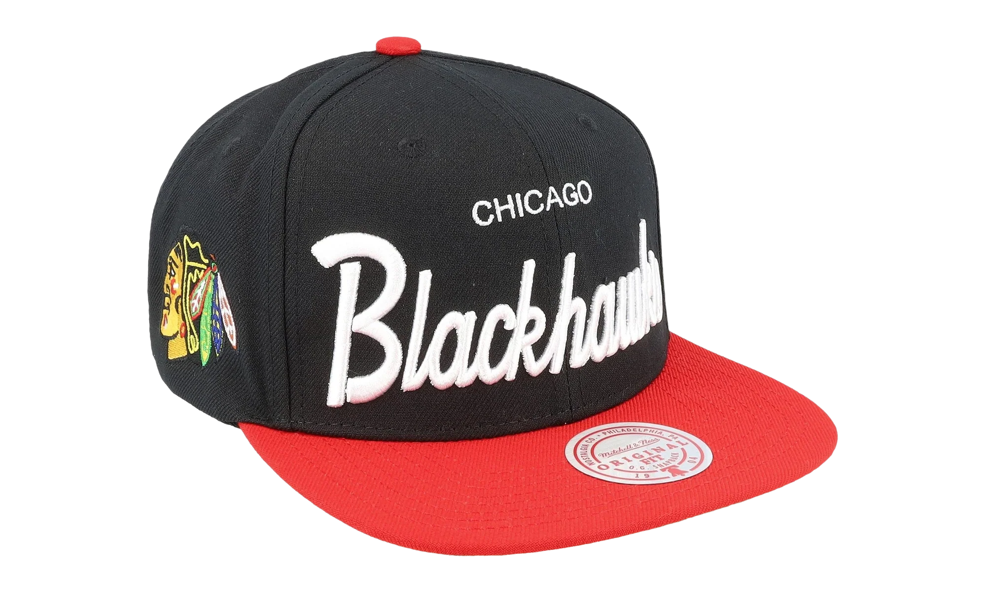 NHL Vintage Script Snapback Cap "Chicago Blackhawks - Black" 6HSSSH22086 CBHBLCK
