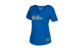 NBA Love The Bay V-Neck T-Shirt WMNS "Golden State Warriors - Royal" BWVTBA18253 GSWROYA
