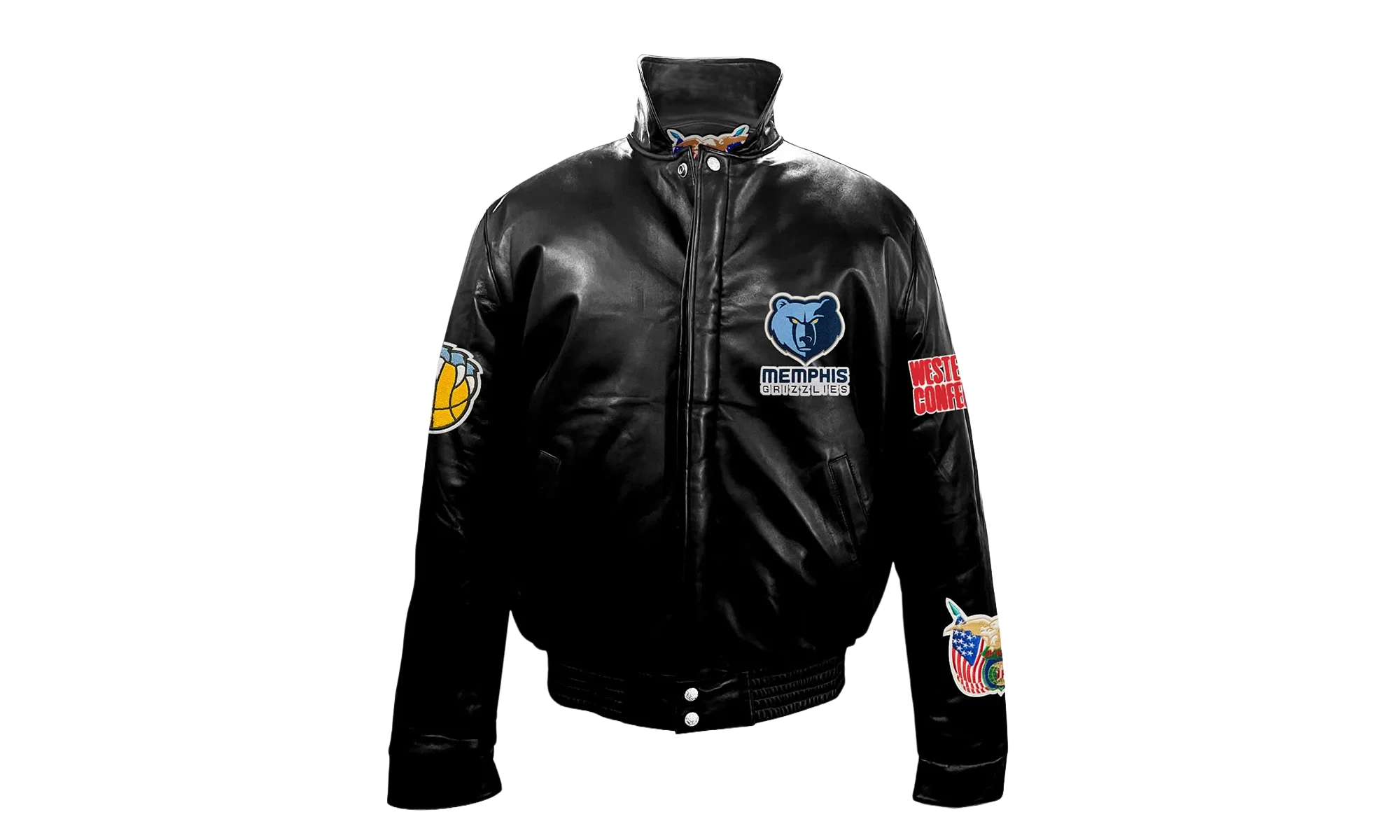 Full Leather Puffer Jacket "Memphis Grizzlies" NBA 104P GRI