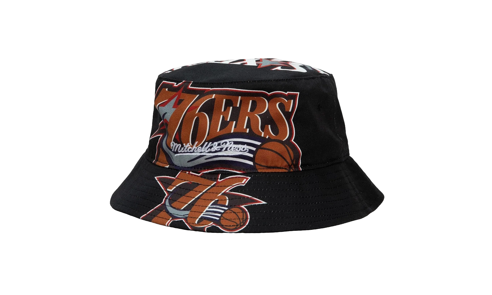 NBA Hardwood Classics Cut Up Bucket Hat "Philadelphia 76ers - Black" BUCKSH21322 P76BLCK