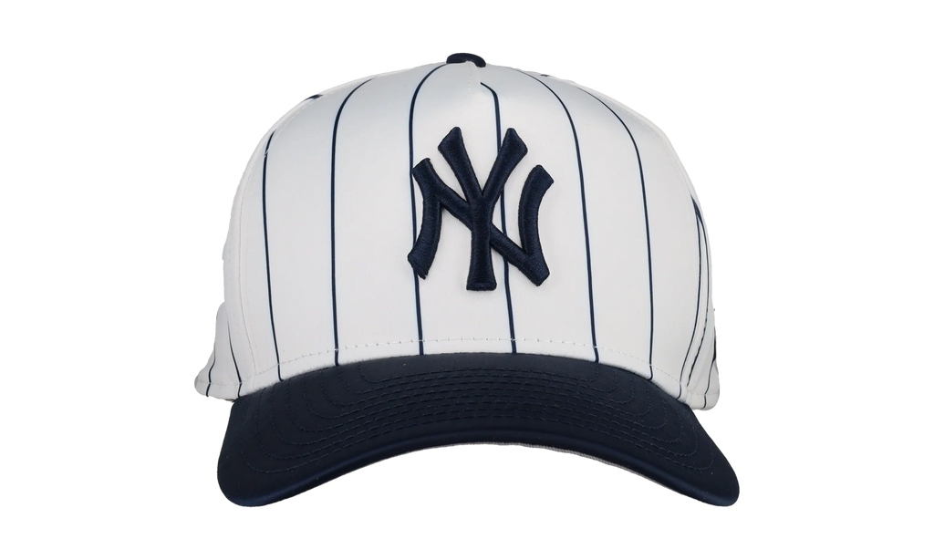 9FIFTY New York Yankees Pinwheel A Frame Snapback Hat "White / Navy" NE325