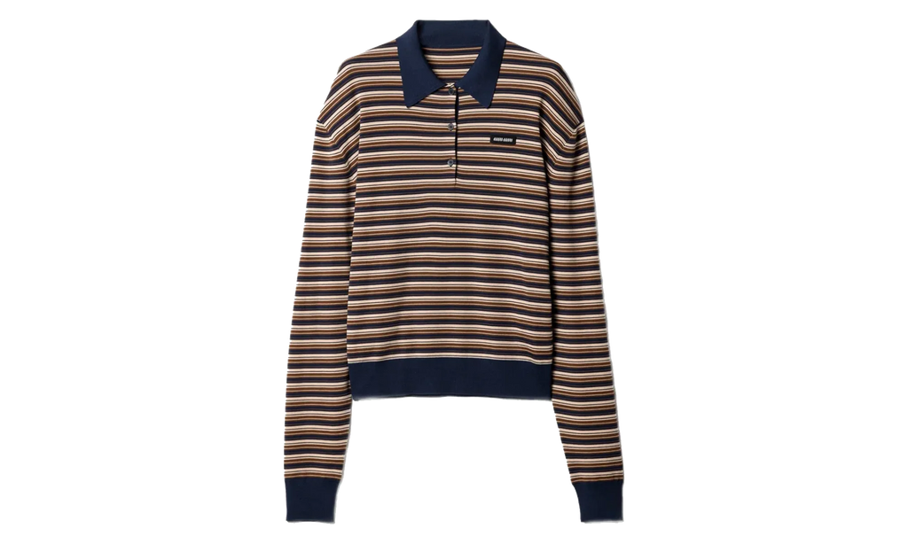 Wool Striped Polo Shirt WMNS "Falbino" MML03V 1844 F0627